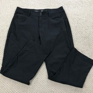 Prana Halle Straight Fit Hiking Pants Black 14 Short Recycled Nylon Stretch